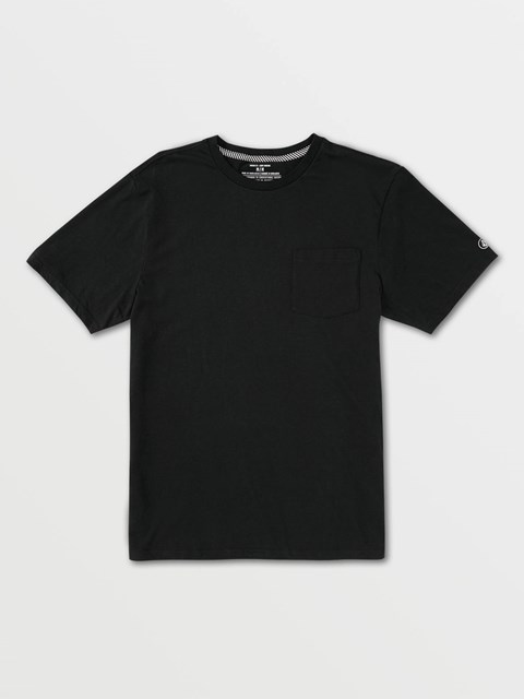 Volcom Solid Korta Sleeve Pocket Tee Svarta | ZTW037968