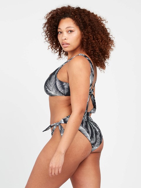 Volcom Stay Or Leaf Tie Side Hipster Plus Size Bikini Bottom Svarta | ZHD369085