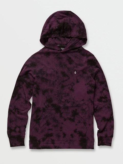 Volcom Stonedye Hood Long Sleeve Shirt Mulberry | NHQ150378