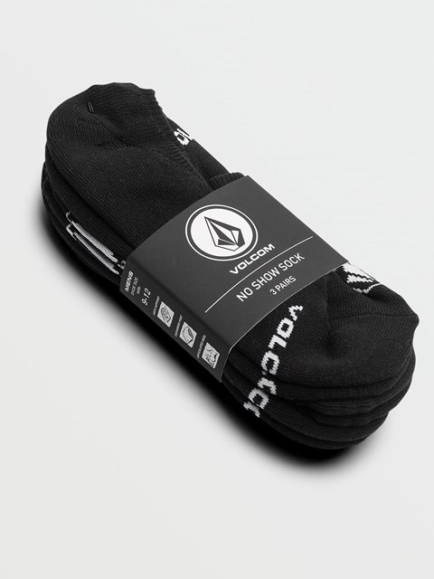 Volcom Stones No Show Socks 3 Pack Svarta | XWU283654
