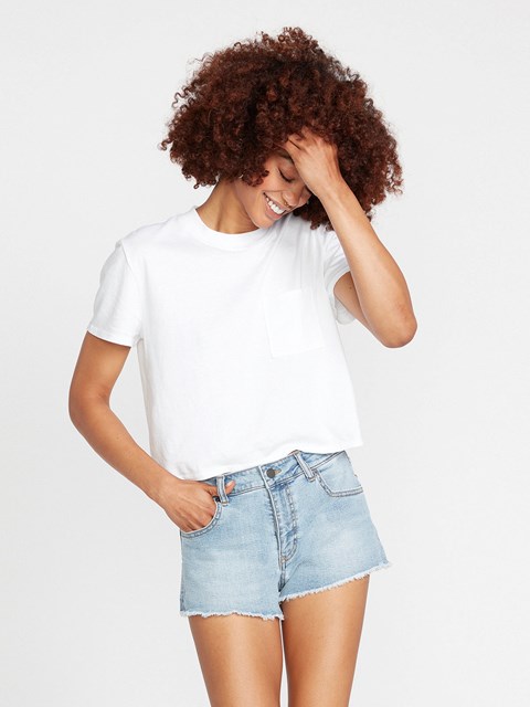 Volcom Stoney Stretch Denim Shorts Blå | PXW597386