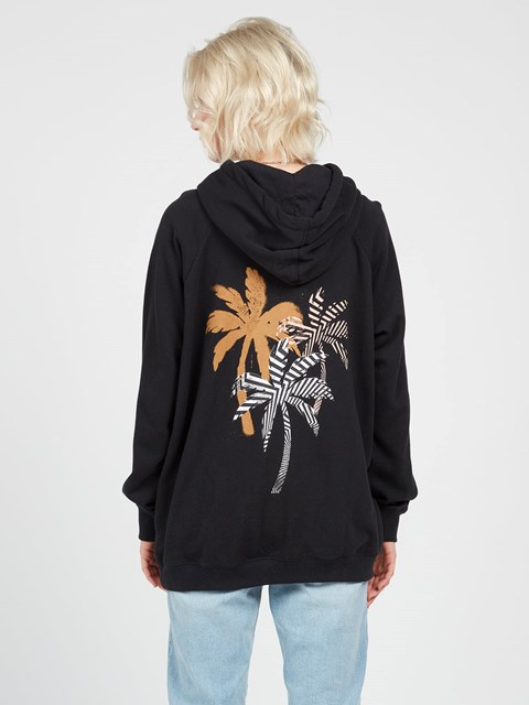 Volcom Truly Stoked Boyfriend Hoodie Svarta | JOQ071468