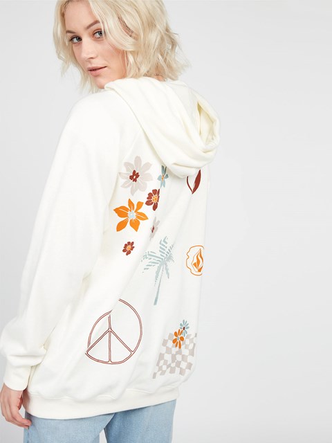 Volcom Truly Stoked Boyfriend Hoodie Vita | OSH064759