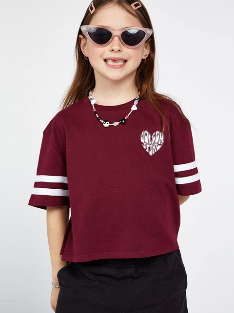 Volcom Truly Stoked Korta Sleeve Tee Vinröda | MQB728309