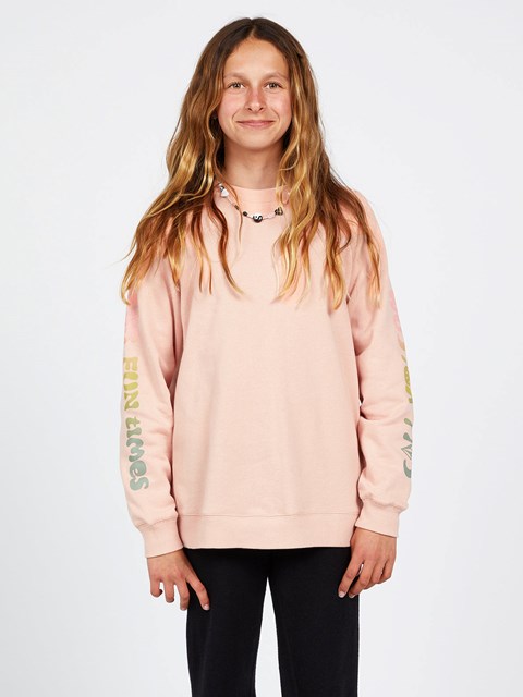 Volcom Truly Stokin Boyfriend Sweatshirt Rosa | GKY913675