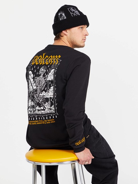 Volcom Vaderetro Featured Artist Long Sleeve Tee Svarta | MWZ125746