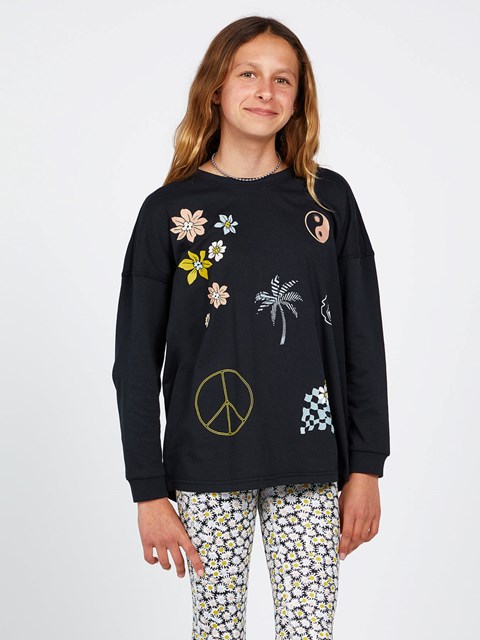 Volcom Werkin Doubles Long Sleeve Tee Svarta | YKD591408