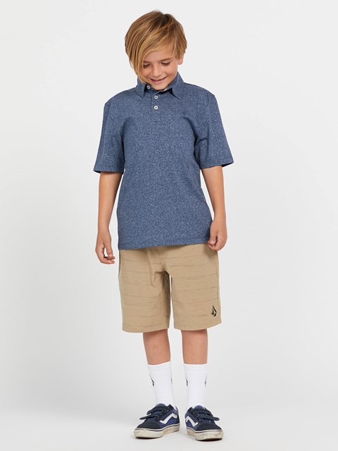 Volcom Wowzer Korta Sleeve Polo Indigo | YBG594803